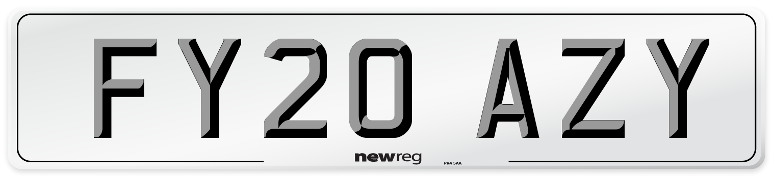 FY20 AZY Number Plate from New Reg